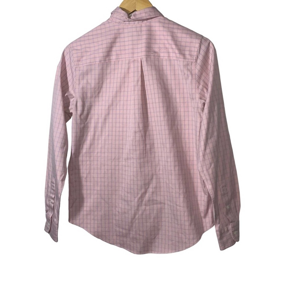 L.L. Bean Button down checkered blouse - Picture 2 of 6
